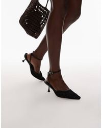 TOPSHOP - iggy Sling Back Mesh Court Mid Heel - Lyst