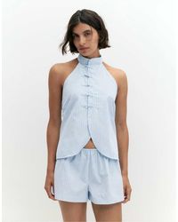Pull&Bear - Top dos nu à rayures avec cordons - Lyst