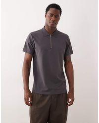 ASOS - Breathemax Heavyweight Regular Fit Zip Polo - Lyst