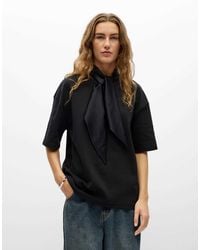 Object - Tibi top en jersey oversized à col montant, manches 2/4, extensible, épaules tombantes, - Lyst