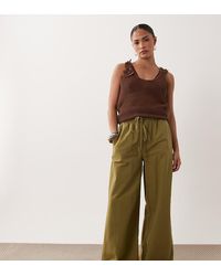 Miss Selfridge - Linen Blend Wide Leg Trouser - Lyst