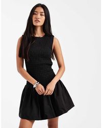 Pieces - Puffball Hem Sleeveless Mini Dress - Lyst