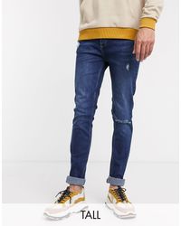 Bolongaro Trevor Tall - Distressed Skinny Jeans - Blauw