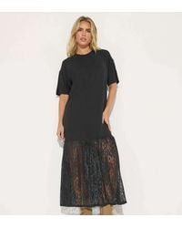 PixieGirl - Petite Lace T-Shirt Maxi Dress - Lyst