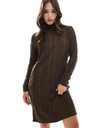 Glamorous - Roll-Neck Midi Jumper Dress - Lyst