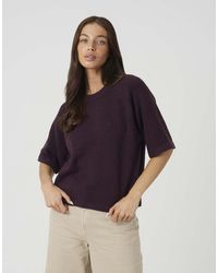 Brave Soul - Loose Fit Knitted T-Shirt - Lyst