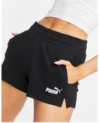 puma essentials sweat shorts in grey