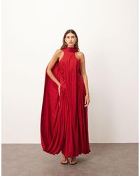 black off the shoulder flowy dress La Salle Off Shoulder Mesh Maxi Dress Black main image 1