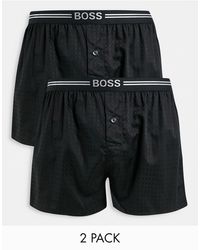 BOSS - 2 Pack Woven Boxer Shorts - Lyst