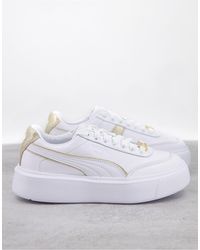 puma blanche et or