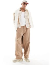 ASOS - Oversized Baggy Canvas Trouser With Knee Panels - Lyst