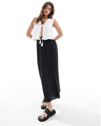 ONLY - Gonna Midi Vaporosa Nera - Lyst