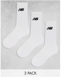 New Balance - Logo Crew Socks 3 Pack - Lyst
