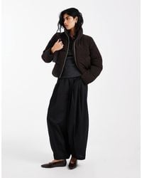 Vero Moda - Doudoune courte en velours côtelé - marron chocolat - Lyst