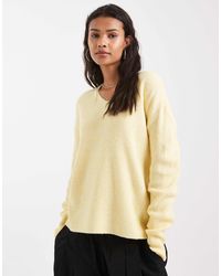ONLY - Pull souple à col en v - clair - Lyst