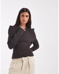 ONLY - – schulterfreier strickpullover - Lyst