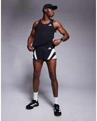 adidas Originals - Adidas Running Adizero Shorts With Side 3 Stripes - Lyst