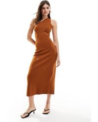 & Other Stories - Knitted One Shoulder Midi Dress With Cut Out Back Detail - Lyst