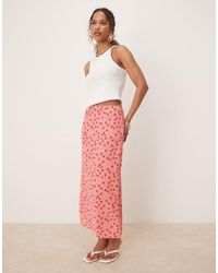 Glamorous - Bias Cut Midi Skirt - Lyst