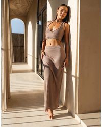 Honest The Label - Taura Knitted Maxi Skirt - Lyst