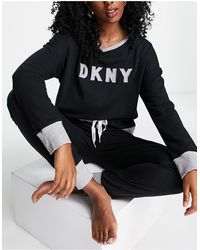 DKNY SPORT Logo Drawcord Joggers Pantaloni della Tuta Donna 