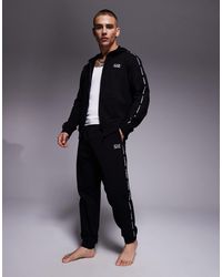 EA7 - Armani Cuffed joggers Co-ord With Logo Tape Detail - Lyst