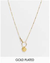 Regal Rose Valentina Multi Heart Charm Necklace - Metallic