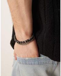 ASOS - Festival Chain And Beaded 2 Pack Bracelets - Lyst