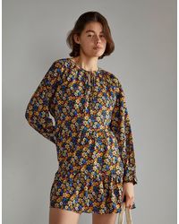 Glamorous - Long Sleeve Shift Mini Dress - Lyst