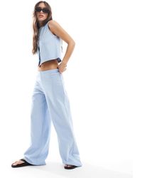 Miss Selfridge - Pantalon large d'ensemble en maille côtelée douce - Lyst