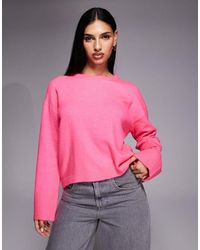 River Island - Crew Neck Knitted Jumper - Lyst