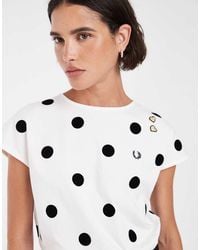 Fred Perry - X Amy Winehouse Top Met Flocked Polkadot - Lyst