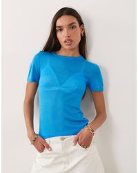 ASOS - Sheer Knitted Second Skin T-shirt - Lyst