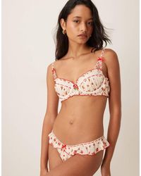 For Love & Lemons - Leah Floral Print Thong Co-Ord - Lyst