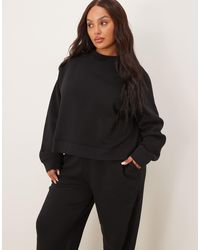 ASOS - Asos Design Curve Oversized Brushback Sweatshirt With Raglan Detail - Lyst