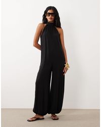 ASOS - Halter Neck Jumpsuit With Tie Detail - Lyst