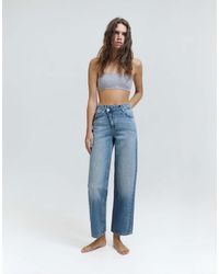 Pull&Bear - Straight-leg Jeans With Crossover Waistband - Lyst