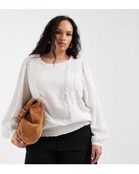 ONLY - Blouse Met Ruches - Lyst