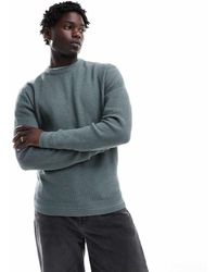 River Island - Trui Met Lange Mouwen En Ronde Hals Van Wafelstof - Lyst