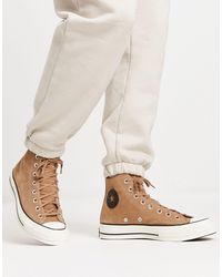 Converse - Chuck 70 hi - sneakers alte scamosciate color sabbia - Lyst