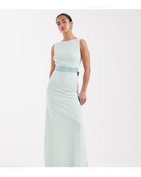 TFNC London - Bridesmaids Chiffon Maxi Dress With Satin Bow - Lyst