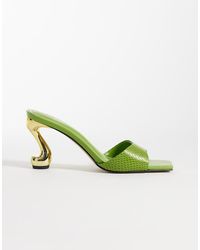 JW PEI - Hannah Faux Snakeskin Heel Mules - Lyst