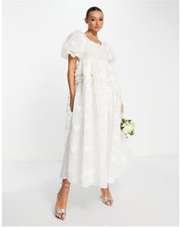 Sister Jane - Dream Bridal Puff Sleeve Organza Maxi Dress - Lyst