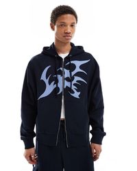 Collusion - Embroidered Zip Through Hoodie Co-ord - Lyst