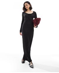 ONLY - Tie Front Maxi Dress - Lyst