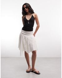 Weekday - Pleated Asymmetric Cut Midi Skirt - Lyst