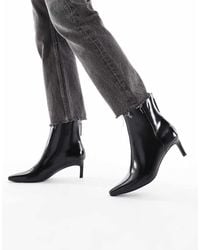 London Rebel - Ellie Kitten Heel Mid Ankle Boots - Lyst