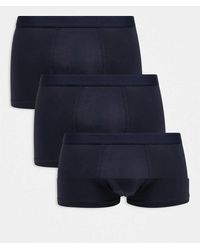 ARKET - Pack De 3 Calzoncillos Bóxer Azul Oscuro De Tejido Rico En Algodón Premium De - Lyst