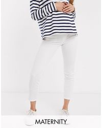 GeBe Maternity Supersoft Skinny Jeans - White