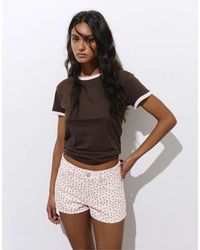 Pull&Bear - Mini Short Met Stippen - Lyst
